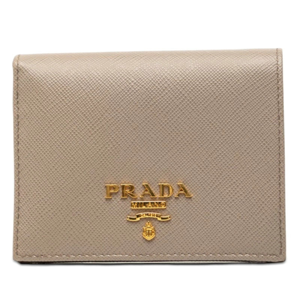 Prada bi fold wallet gray multicolor Saffiano leather